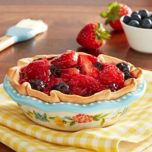 🦋 New Pioneer Woman Sweet Rose Mini 5” Pie Pans, Set of 4 - Picture 4 of 8